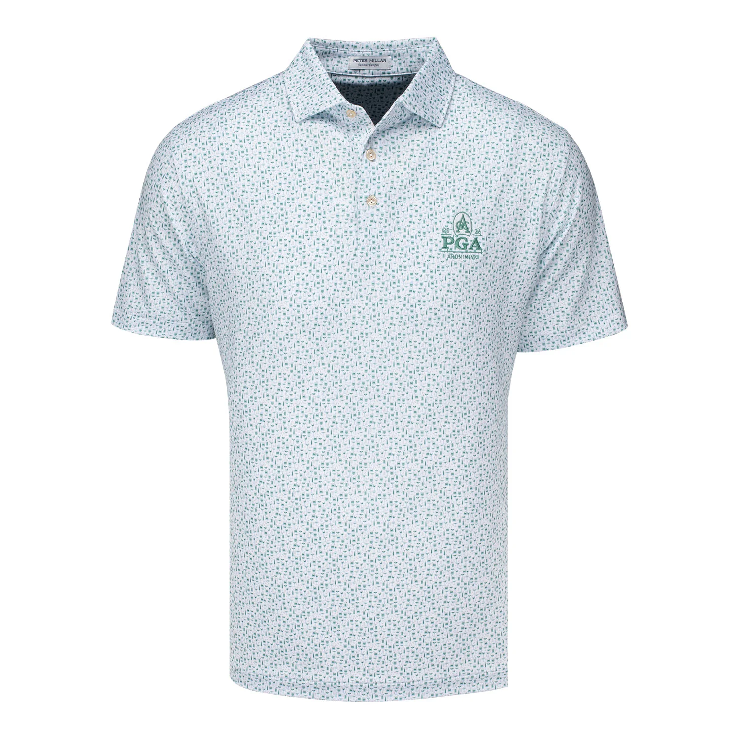 Peter Millar 2026 PGA Championship Cheers Performance Jersey Polo in White