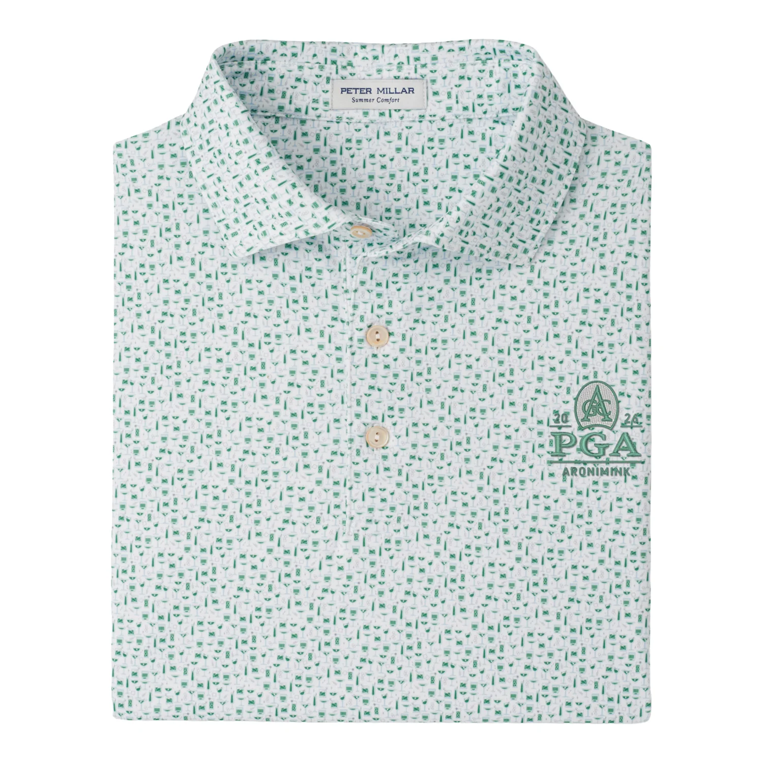 Peter Millar 2026 PGA Championship Cheers Performance Jersey Polo in White - Image 2