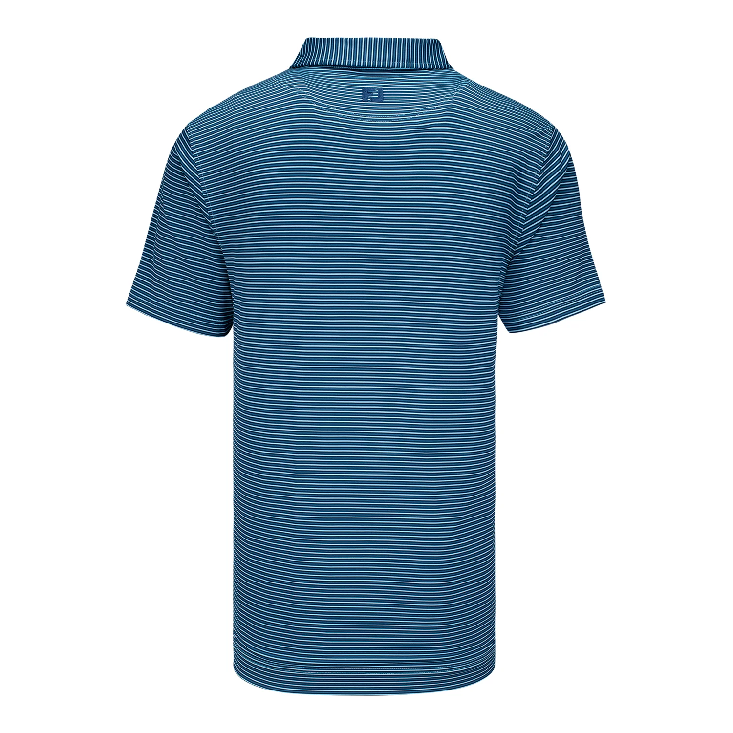 FootJoy 2027 PGA Championship Smooth Stripe Polo in Navy, Tonal Navy, and Light Blue - Image 3