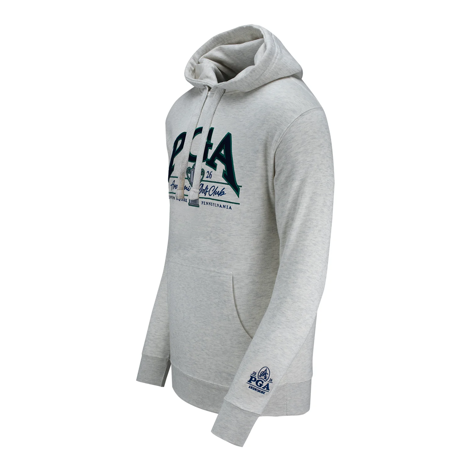 Ahead 2026 PGA Championship Applique Hoodie in Oatmeal Heather - Image 2