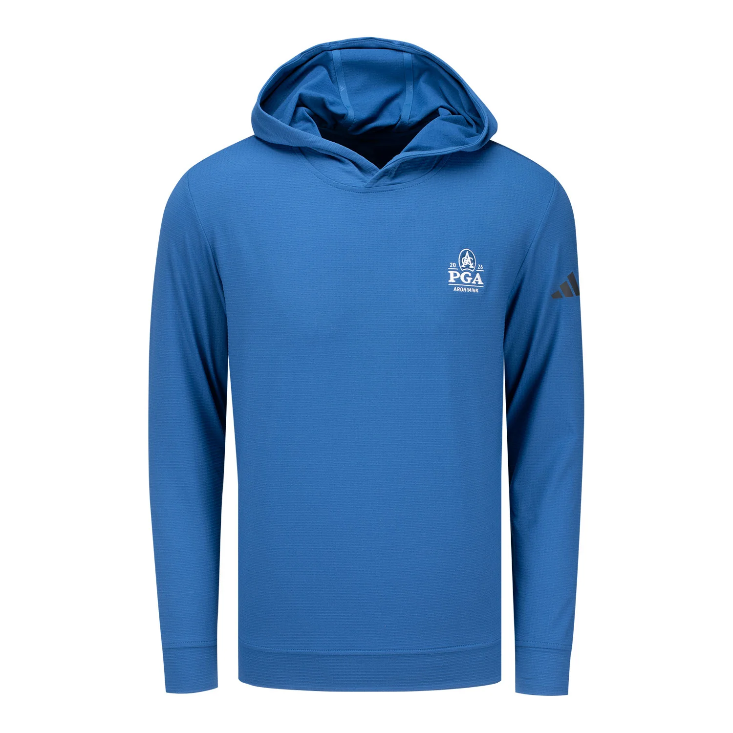 Adidas 2026 PGA Championship Elevated Pullover Hoodie in Dusky Petrol Blue